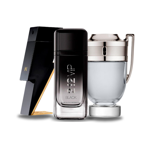 3 Perfume Set: BAD BOY, 212 VIP BLACK & Paco Rabanne INVICTUS (Eau de Parfum)