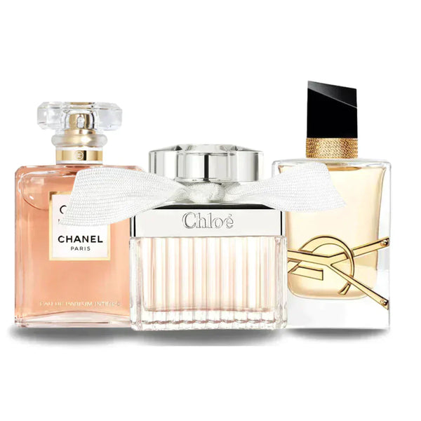 3 Perfume Set: Chanel COCO MADEMOISELLE, Yves Saint Laurent LIBRE & CHLOÉ 100ml